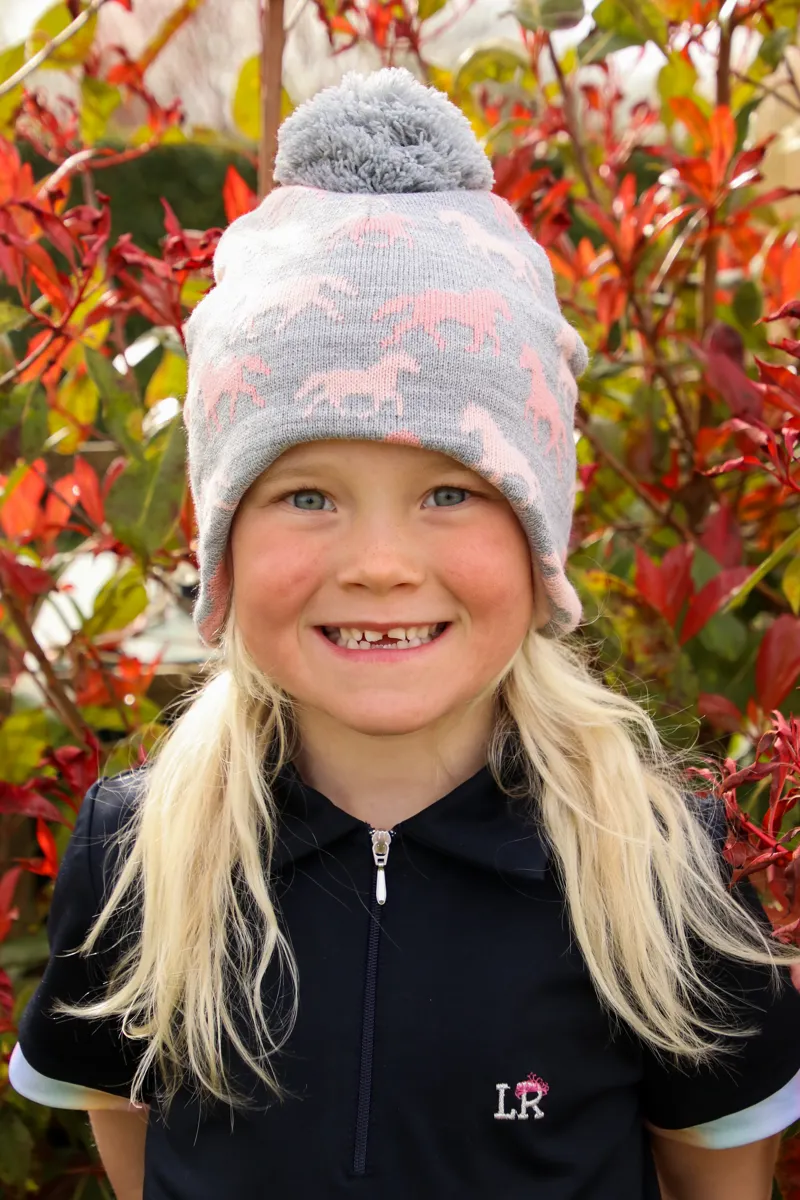 Hy Equestrian Flaine Children's Hat - Grey/Pink-3